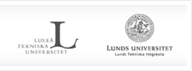 Luleå tekniska universitet logotype och Lunds universitet logotype